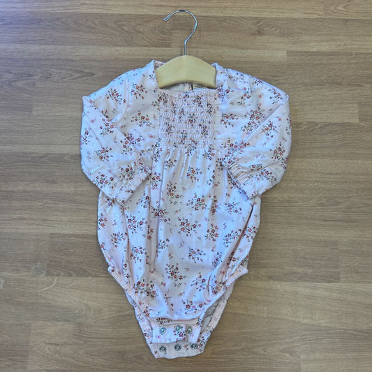 Osh Kosh Floral LS Onesie - 12m