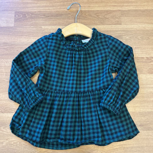 Cat & Jack Plaid LS Top - 2T