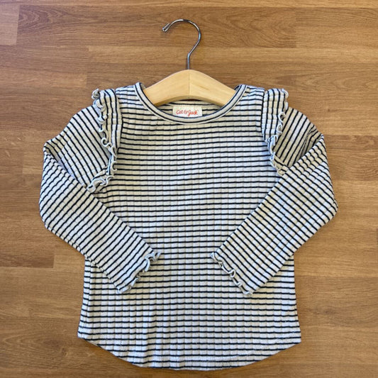 Cat & Jack Ribbed LS Tee - 2T
