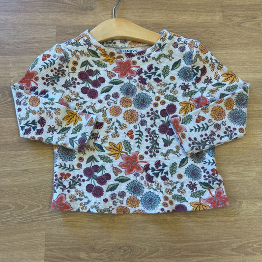 Old Navy Floral Thermal LS Tee - 3T