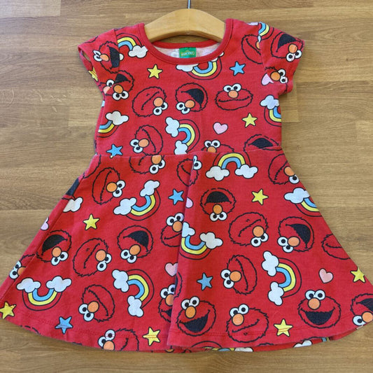 Sesame Street Elmo SS Dress - 24m
