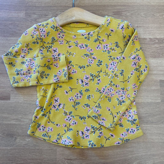 Old Navy Floral Thermal LS Tee - 4T