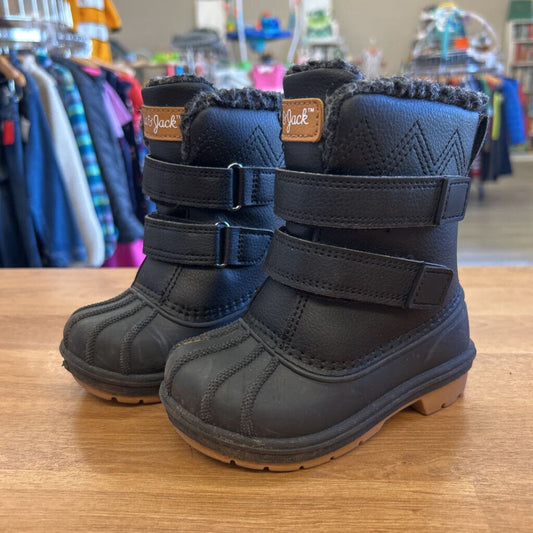 Cat & Jack Black Snow Boots - 6