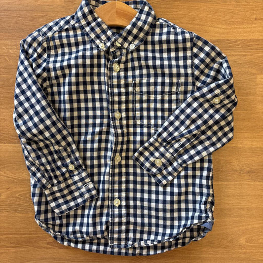 Baby Gap Plaid LS Button Up - 3