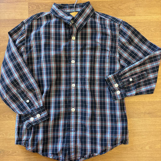 Old Navy Plaid LS Button Up - 6/7