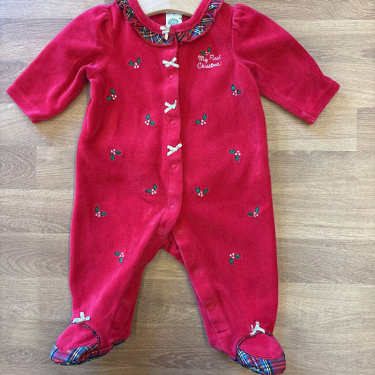 Little Me First Christmas Snap Sleeper - 3m