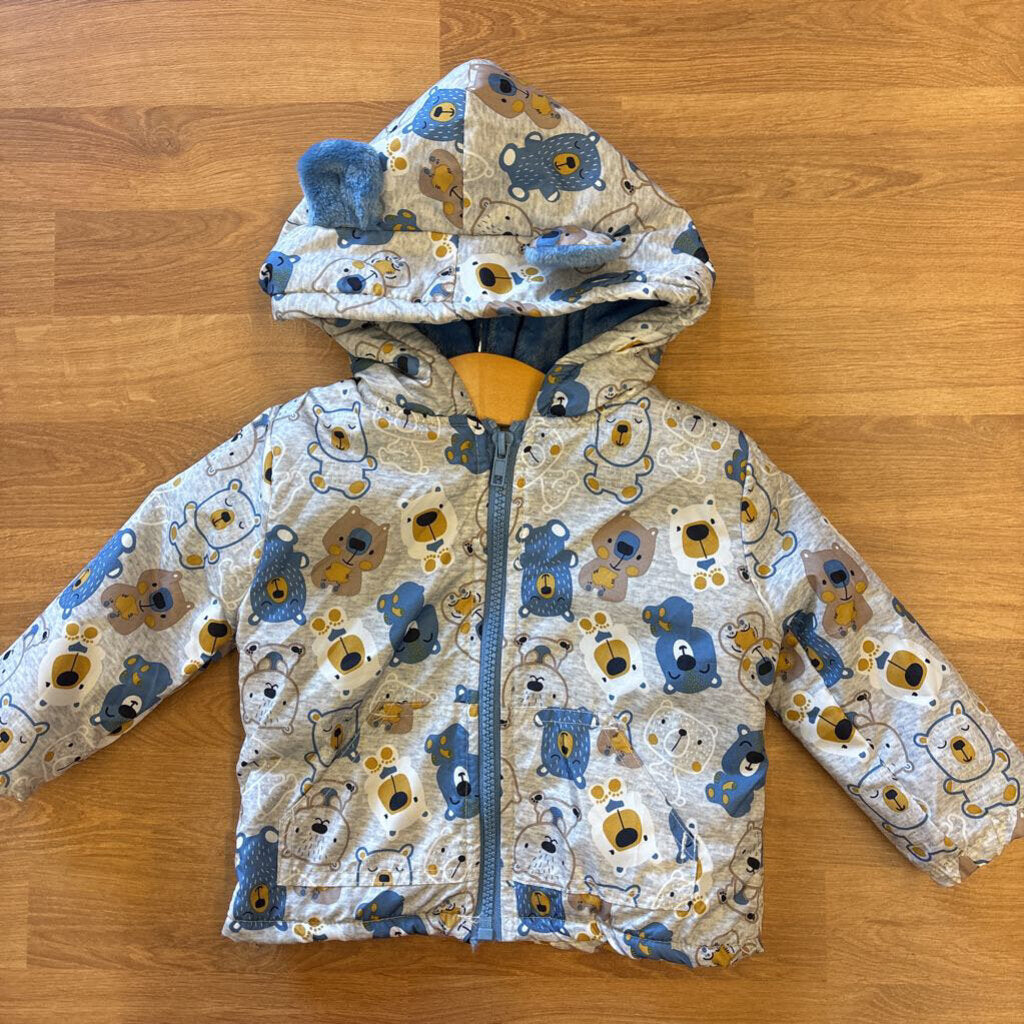 Penelope Mack Bear Fleece Lined Rain Jacket - 12m