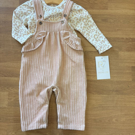 NWT Rachel Zoe Corduroy Overall Two Pc Set - 3/6m