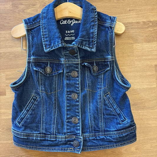 Cat & Jack Denim Vest - 6/6x