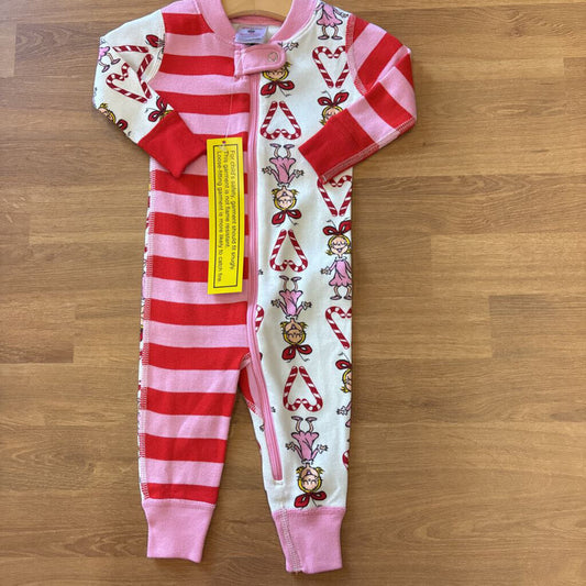 NWT Hanna Andersson Cindy Lou Who Zip Sleeper - 3/6m