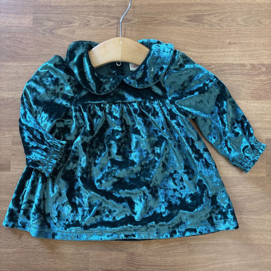 Cat & Jack Velvet LS Dress - 3/6m
