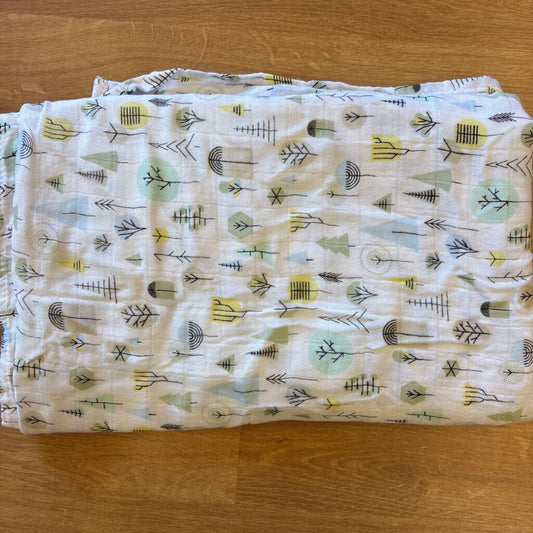 Stephan Baby Tree Muslin Swaddle Blanket