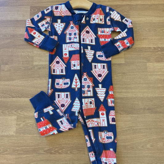Hanna Andersson Gingerbread Zip Sleeper - 18/24m