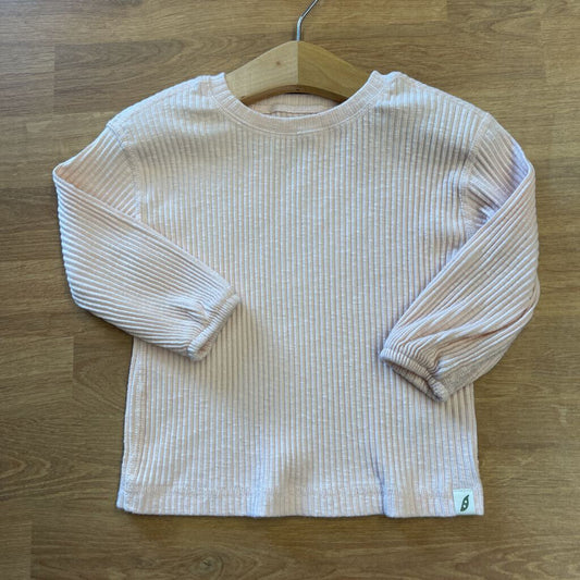 Easy Peasy Ribbed LS Tee - 12m