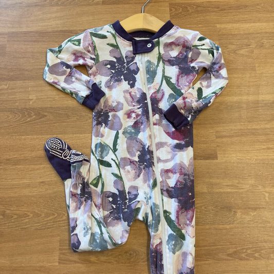 Burt's Bees Floral Zip Sleeper - 12m