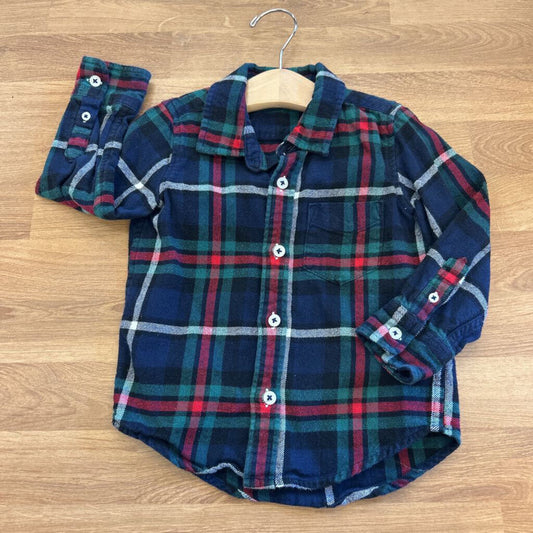 Baby Gap Plaid Flannel LS Button Up - 2