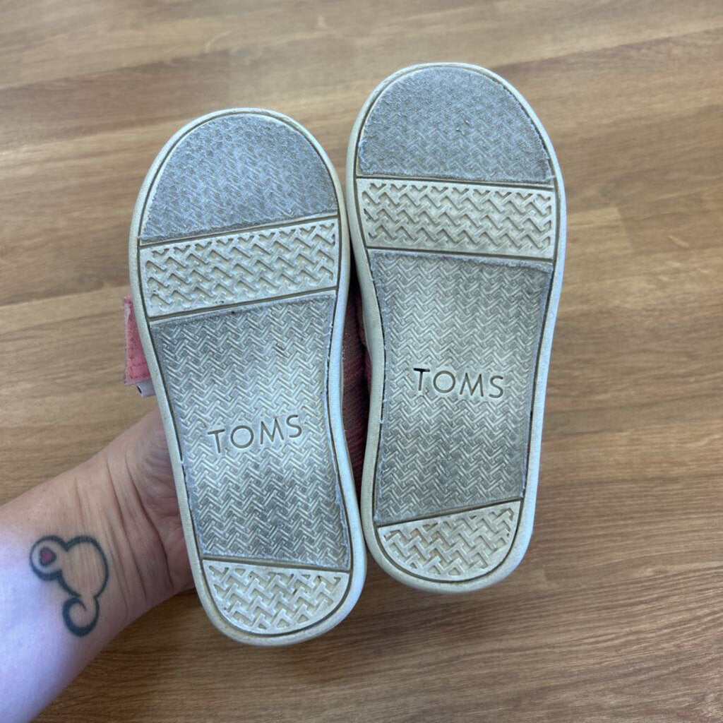 Toms Pink Sparkle Flats - 9