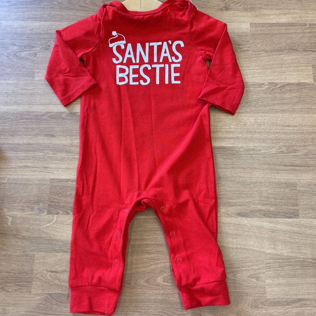 Cat & Jack Santa's Bestie Romper - 3/6m