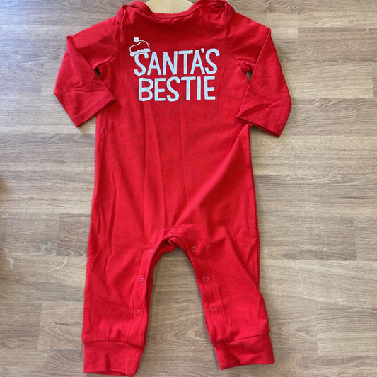 Cat & Jack Santa's Bestie Romper - 3/6m