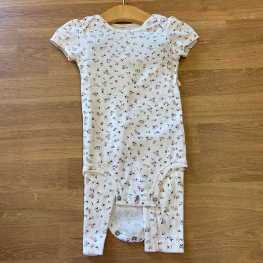 Carter's Floral SS Onesie / Pants Set - 9m