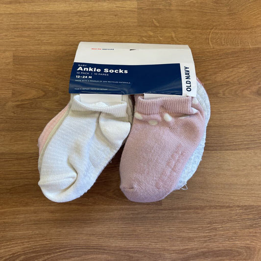 NEW Old Navy Ankle Socks 6 Pack - 12/24m
