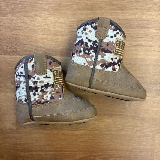 Ariat Brown Cowboy Crib Shoes - Infant