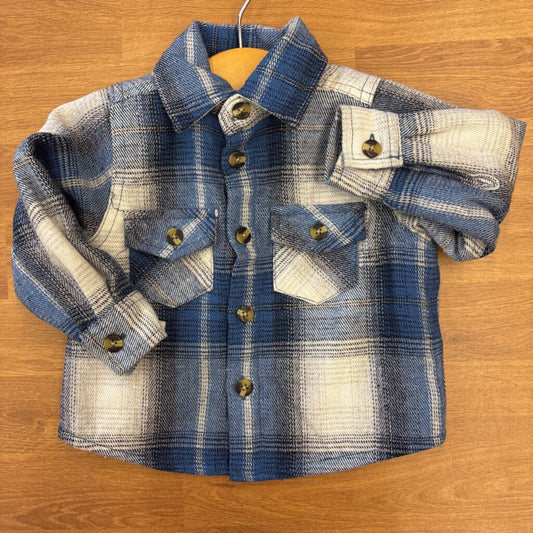 Lil Hickory Plaid Shacket - 6m