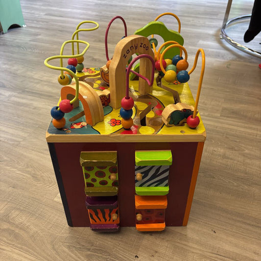 Zany Zoo Wood Activity Cube