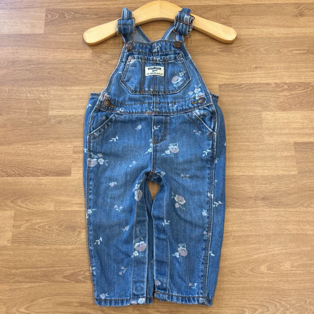 Osh Kosh Floral Overalls - 6/9m