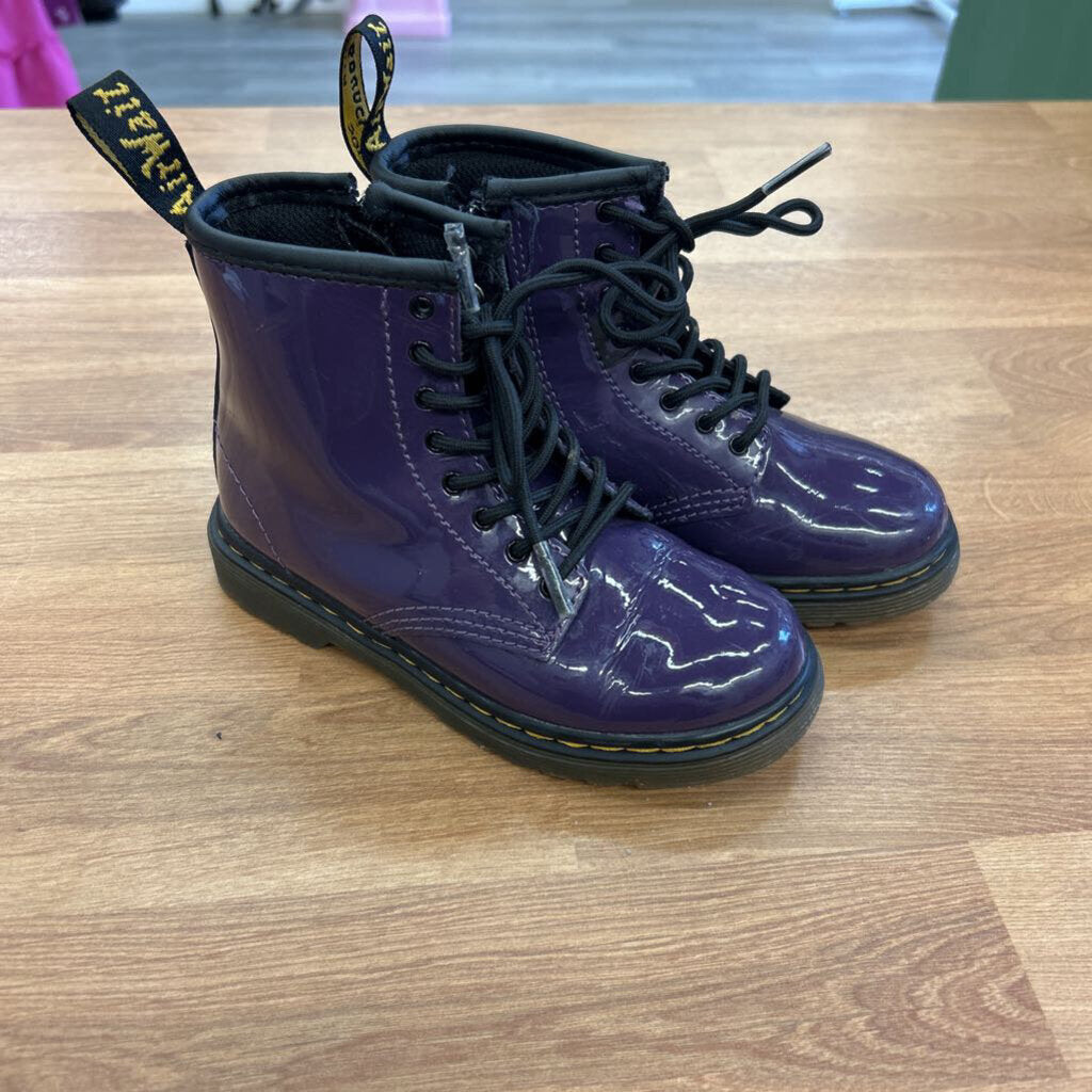 Dr. Martens Purple Patent Sneakers - 10