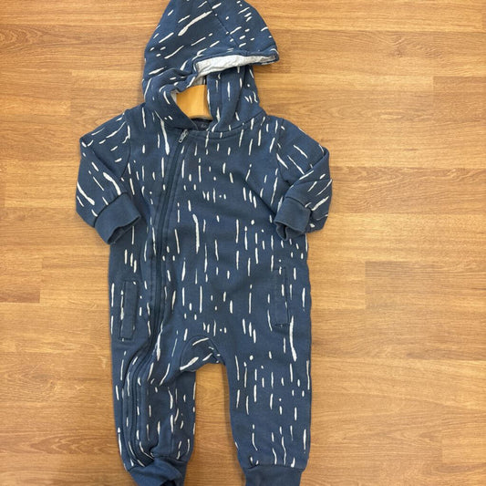 Oliver & Rain Dash Zip Hoodie Coverall - 6m