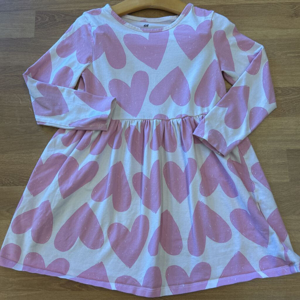 H&M Heart LS Dress - 5T/6