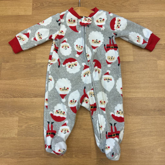 Carter's Fleece Santa Zip Sleeper - 3m