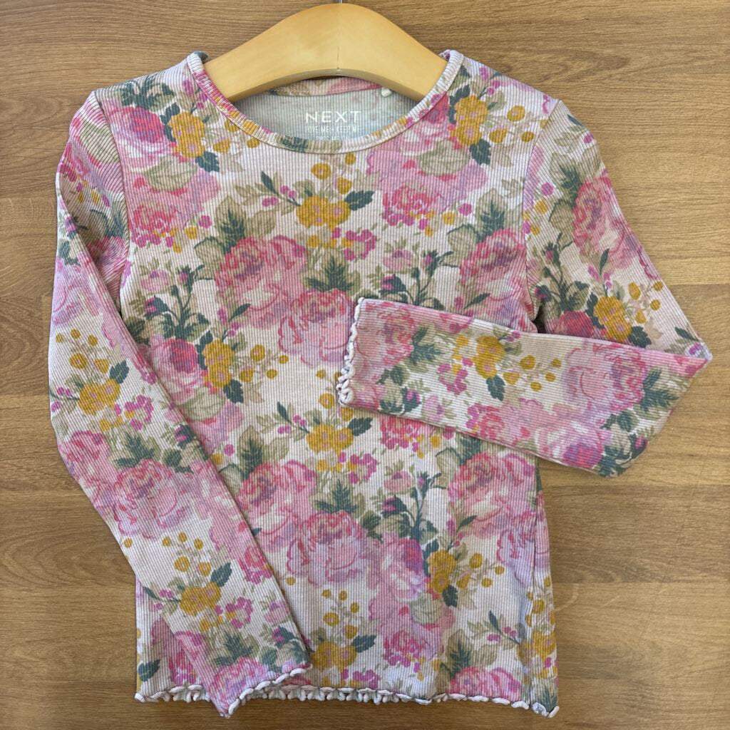 Next Ribbed Floral LS Tee - 4/5