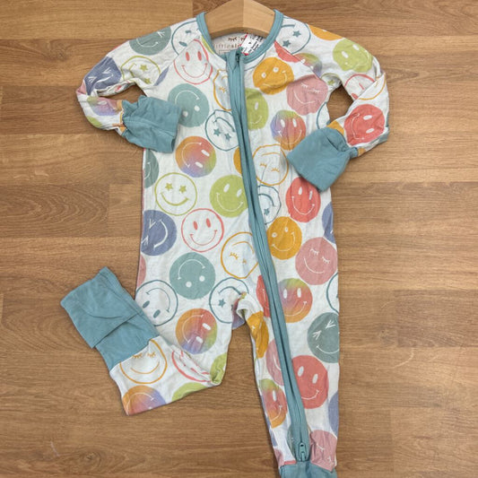 Little Sleepies Smile Zip Sleeper - 3/6m