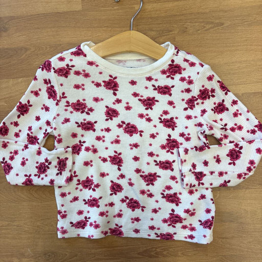 Old Navy Floral Thermal LS Tee - 4T