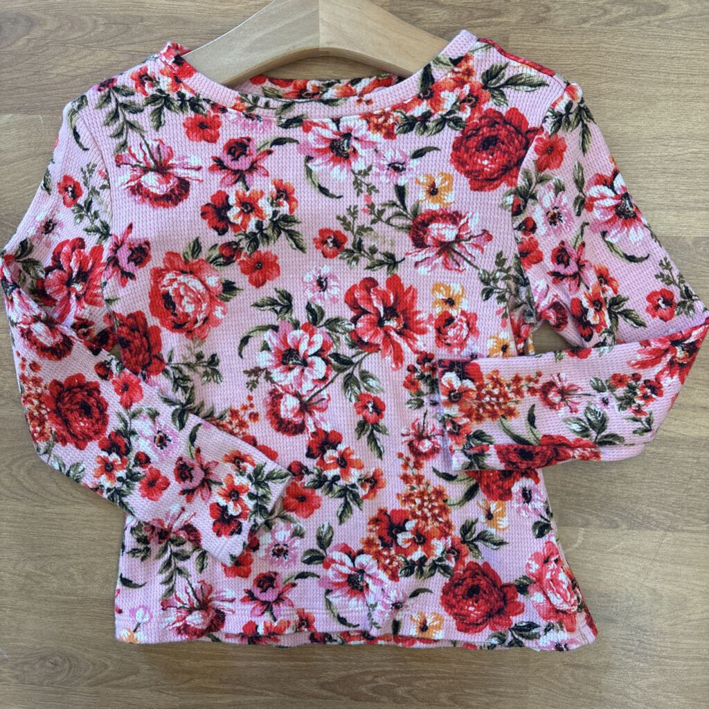 Old Navy Floral Thermal LS Tee - 4T