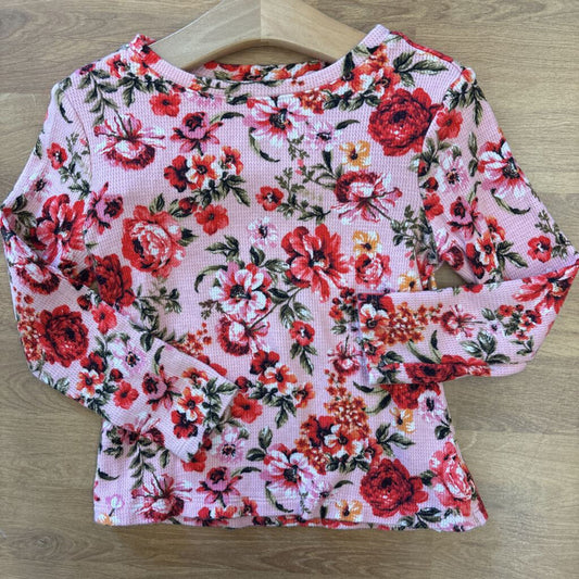 Old Navy Floral Thermal LS Tee - 4T