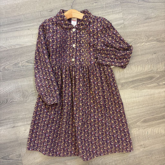Gymboree Floral Corduroy LS Dress - 7