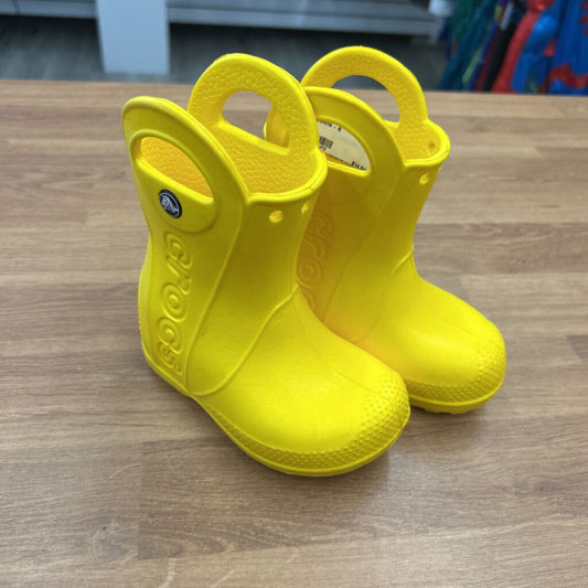 Crocs Yellow Rain Boots - 6