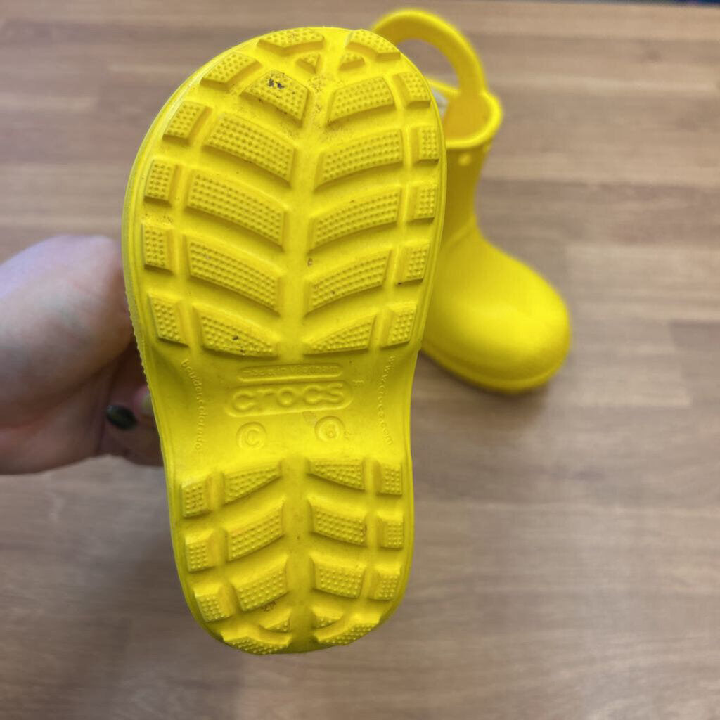 Crocs Yellow Rain Boots - 6