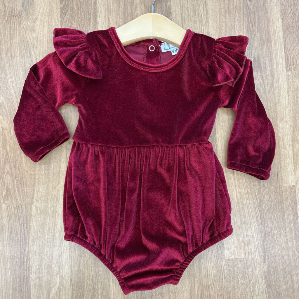NWT Bailey's Blossoms Velvet LS Bodysuit - 9/12m