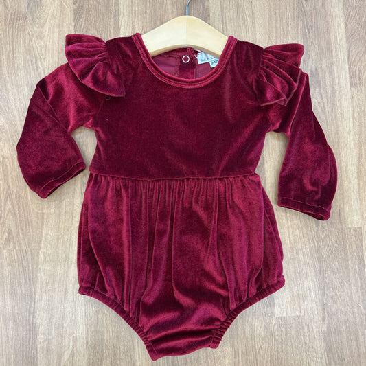 NWT Bailey's Blossoms Velvet LS Bodysuit - 9/12m