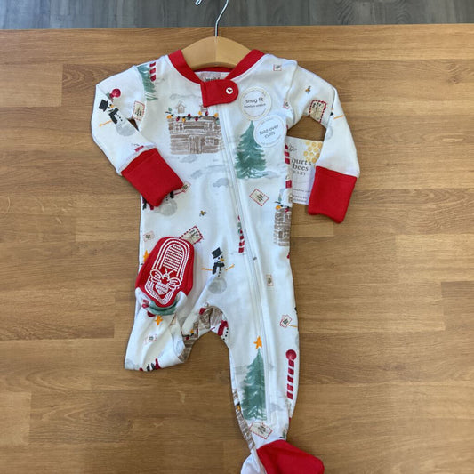 NWT Burt's Bees Snowman Zip Sleeper - 0/3m