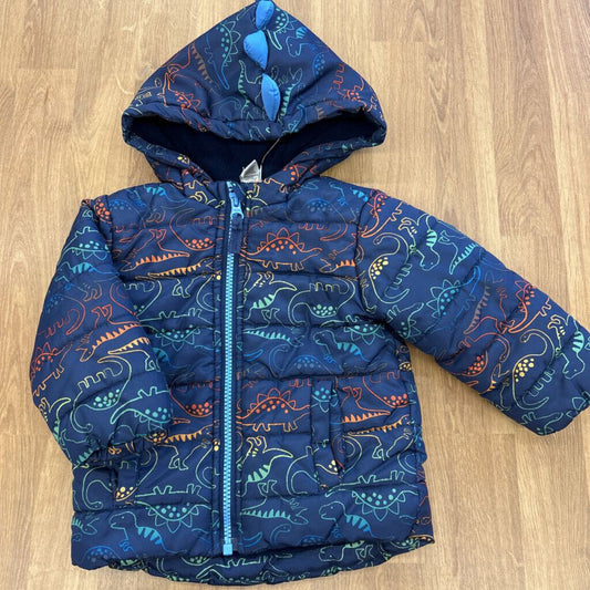 Little Me Dino Puffer Jacket - 12m
