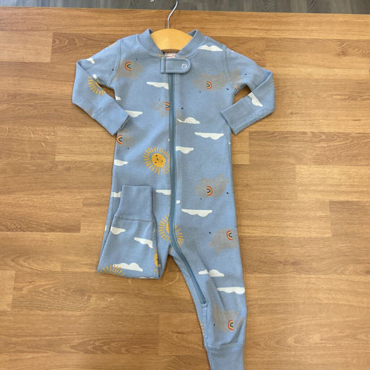 Hanna Andersson Elephant Zip Sleeper - 3/6m