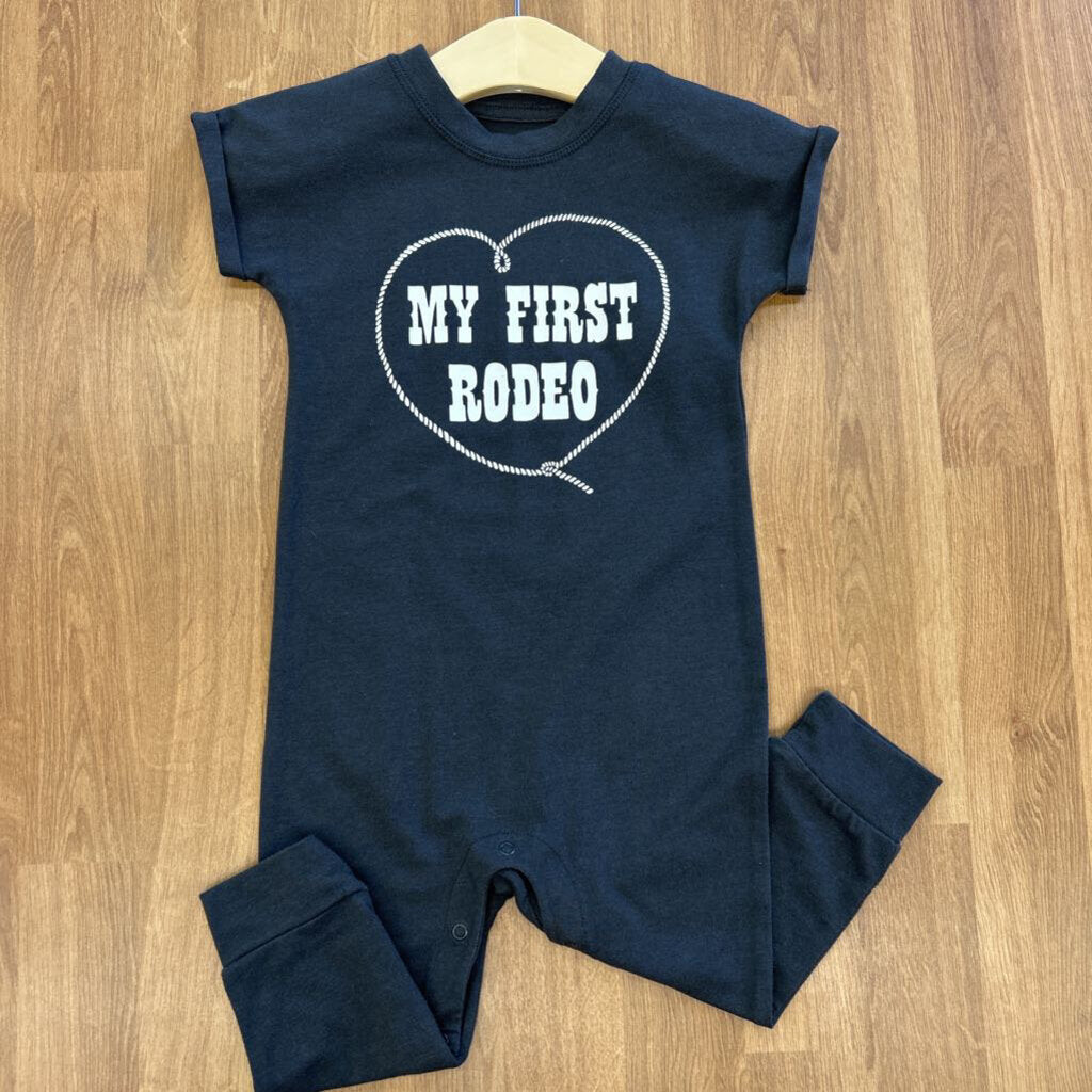 Cat & Jack First Rodeo SS Romper - 12m