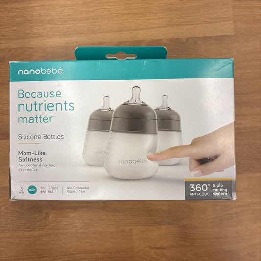 NEW Nanobebe Bottles - 3 Pack