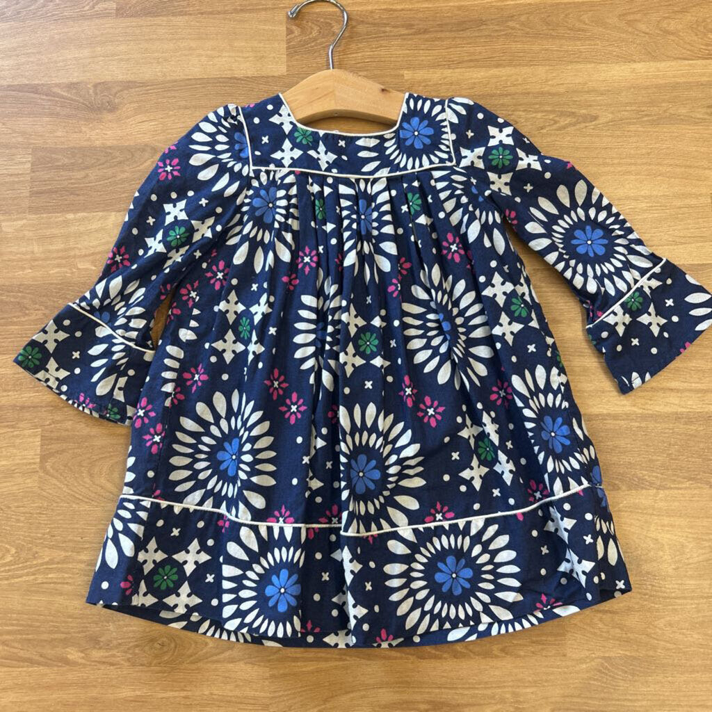 Baby Gap Flower LS Dress w/Bloomers 12/18