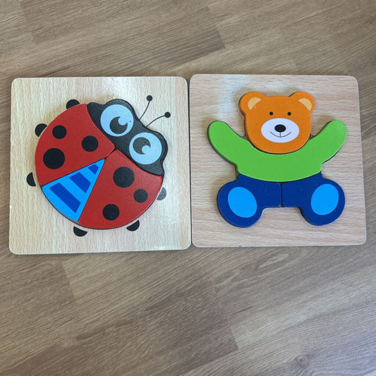 Set of 2 Wood Puzzles